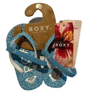ROXY TODDLER SLING BACK FLIP FLOPS BLUE SIZE 7